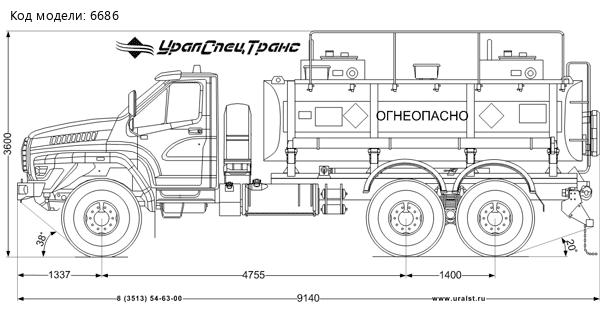 АЦ-11-2Б УСТ 5453 Урал 4320-72Е5Г38 NEXT