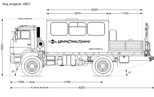 ГПА УСТ 54535 (14+2) откр.ИМ-20 Камаз 43502-66(D5)