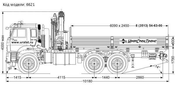 БОРТОВОЙ С КМУ PK-30002-K УСТ 5453 КАМАЗ 65224-53