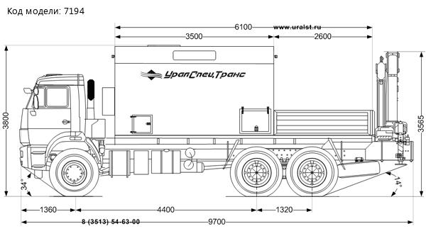 АРОК УСТ 54535В с КМУ ИМ-150  Камаз 43118-3017-50