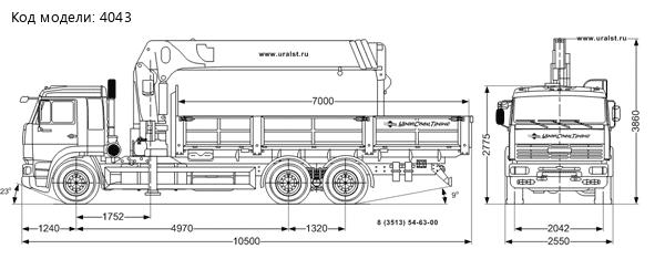 Бортовой Камаз с KS-1256G-II