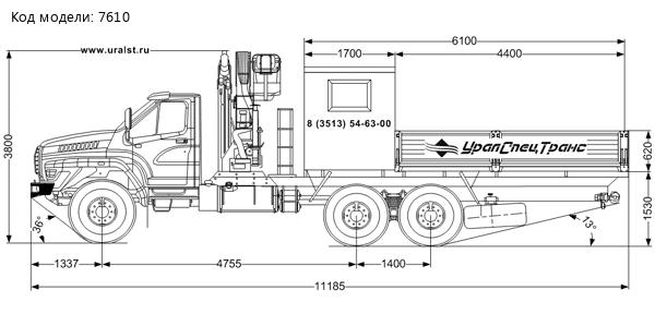 ПАРМ с КМУ ИМ-150 УСТ 5453 Урал 4320-72 NEXT