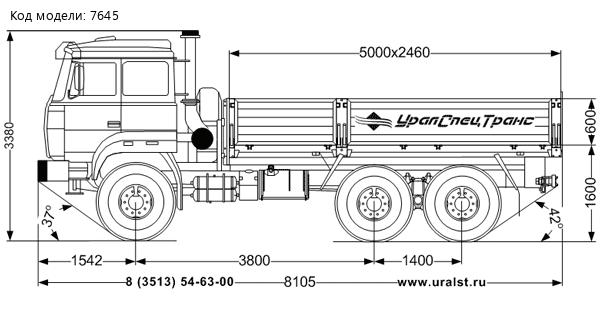 Бортовой автомобиль УСТ 5453PD Урал М 5557-4512-82Е5