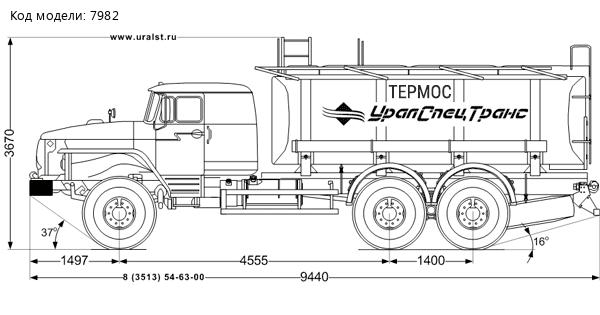 АЦПТ-10НО УСТ 5453 Урал 4320-60Е5