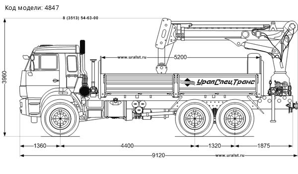 Камаз бортовой с краном манипулятором