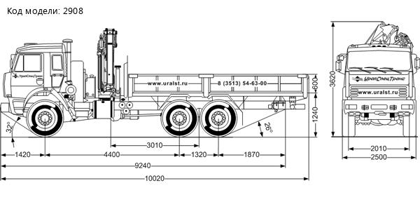 Бортовой КамАЗ с КМУ-90