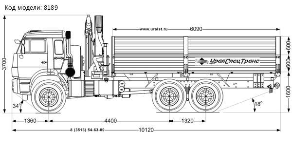 Бортовой с КМУ ИМ-150 УСТ 5453 Камаз 43118-50