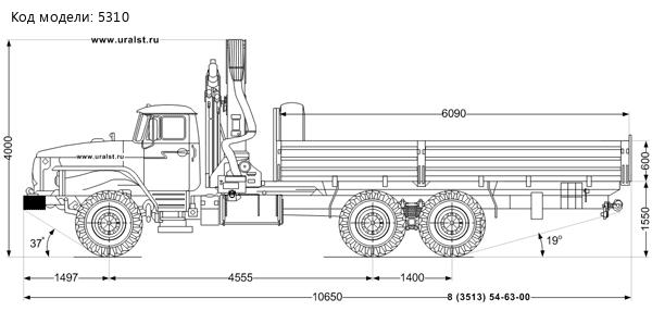 Бортовой с КМУ ИМ-240 УСТ 5453 Урал 4320-60Е5