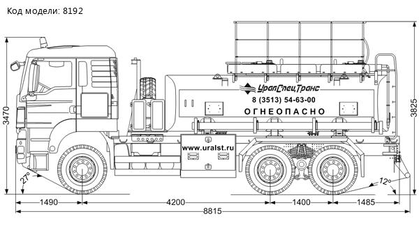 АТЗ-11-2 УСТ 5453 MAN TGS 33.440 6Х6 BB-WW (НАВЕСНОЕ ОБОРУДОВАНИЕ)