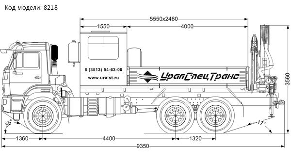 ГПА 4+2 откр. с КМУ ИМ-150 УСТ 5453 Камаз 43118-23027-50