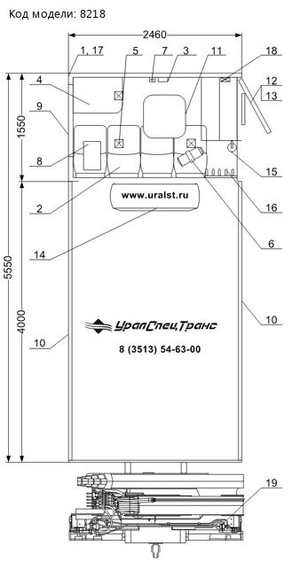 Планировка ГПА 4+2 откр. с КМУ ИМ-150 УСТ 5453 Камаз 43118