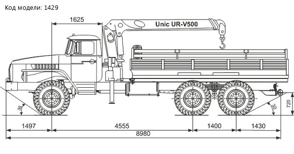 АВТОМОБИЛЬ ТЯГАЧ УРАЛ 44202-0911-60 с ГМ UNIC UR-V500