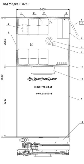 ГПА 6+2 откр. с КМУ ИМ-95 УСТ 5453 Урал 4320-72 NEXT