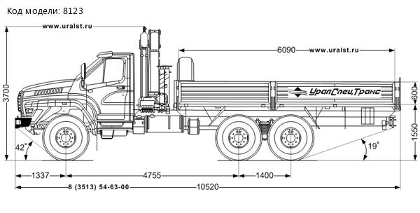 Автомобиль бортовой Урал 4320-6952-74 NEXT с КМУ ИМ-180