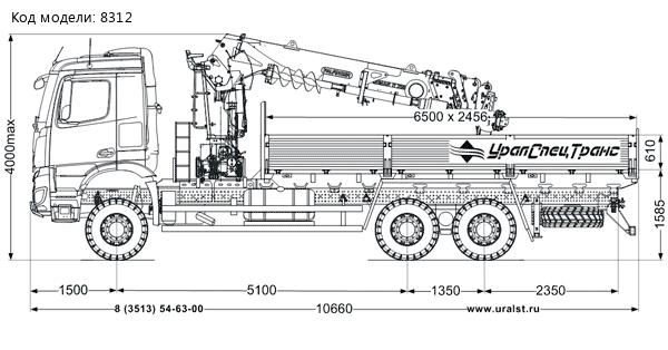 Бортовой автомобиль КМУ ИТ-200 Mercedes-Benz Arocs 5 3348A 