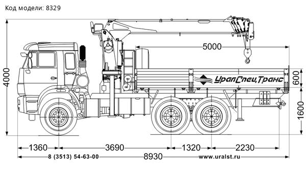 Бортовой автомобиль с КМУ KS-1256G-II УСТ 54531 Камаз 43118-50 сп.м 