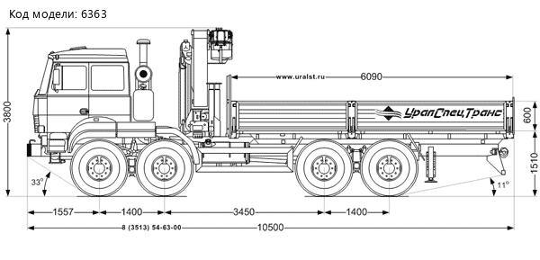 Бортовой автомобиль Урал 532362-70 с КМУ ИМ-320