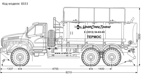 АЦПТ-10-2НО УСТ 5453 Урал NEXT 4320-72Е5Г38 насос, обогрев