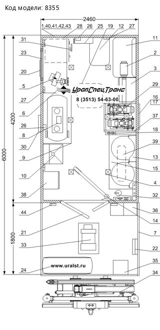 ПЛАНИРОВКА ПАРМ УРАЛ NEXT 4320-72Е5 С КМУ ИМ-77