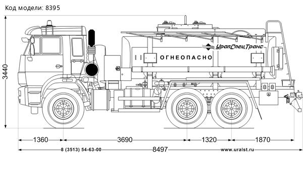 Автотопливозаправщик АТЗ-10-2 УСТ 5453 Камаз 43118-50 сп.м.