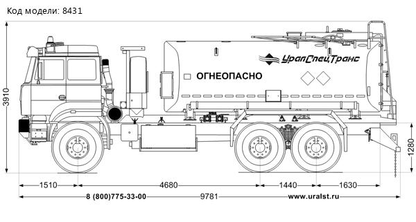 Автоцистерна для нефти АЦН-17Т УСТ 5453 Урал-63701