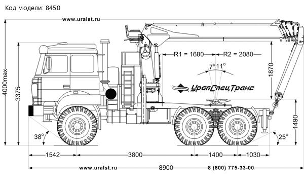 Седельный тягач с с Kanglim KS2057H УСТ 5453 Урал 5557-4551-80Е5 сп.м