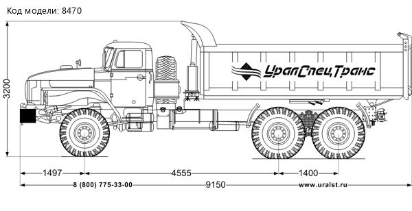 Самосвал АС 10-12 УСТ 5453 Урал 4320-1951-60