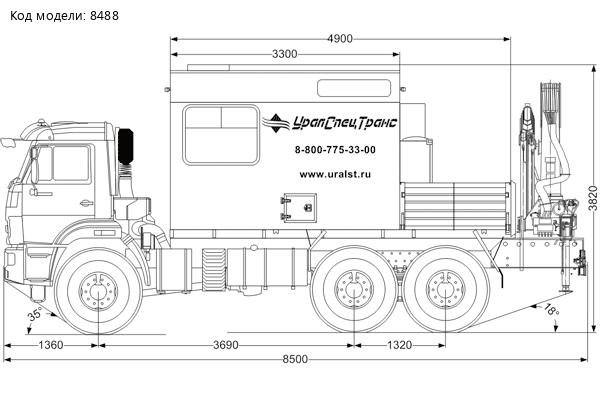 ПАРМ с КМУ ИМ-150 УСТ 5453AB-11 Камаз 43118