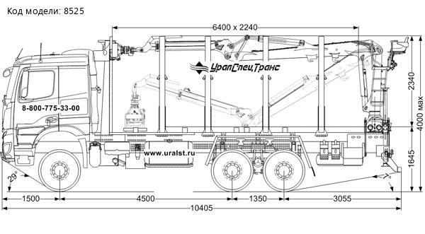 Сортиментовоз с VM10L74 Mercedes-Benz Arocs 3345А