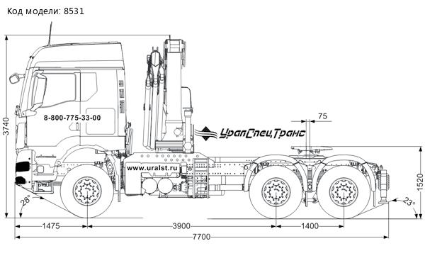 Седельный тягач MAN TGS 33.480 6х6 BBS с КМУ FASSI F245A.0.23