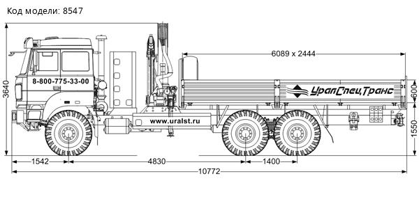 Бортовой с КМУ ИМ-150N УСТ 54532E Урал 4320-4972-16