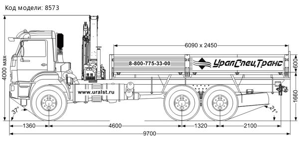 Бортовой с КМУ ИМ-150N УСТ 5453 Камаз 43118-50