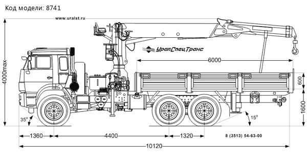 Бортовой автомобиль Камаз 43118-46 с краном-манипулятором ИФ-300С