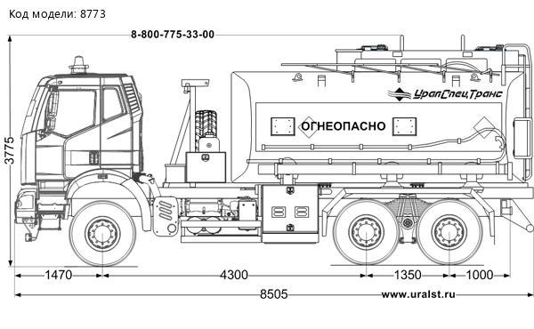 Автотопливозаправщик АТЗ 18-2, FAW 3250 (6х4)