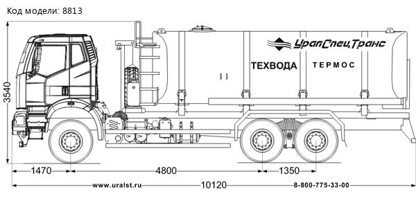 Автоцистерна для технической воды АЦВ-19ТН, FAW 3250 (6х4)