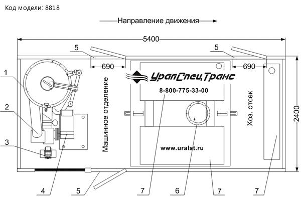 ППУА 1600/100 УСТ 5453 Урал NEXT 4320-6951-72 насос Kopper Pumps