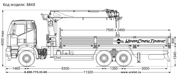 Автомобиль бортовой с КМУ KANGLIM KS-1256 FAW 3250 (6х4)