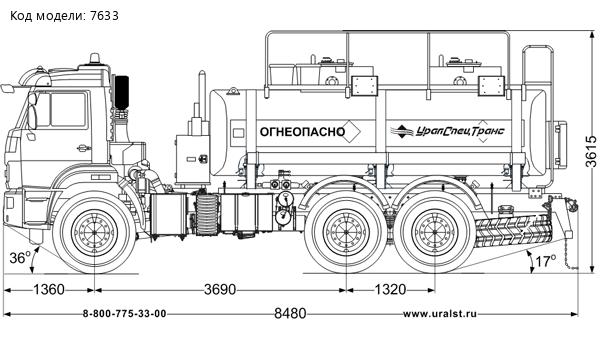 Автотопливозаправщик АТЗ-11-2Б УСТ 5453 Камаз 43118