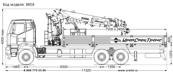 Автомобиль бортовой с КМУ ИТ-200 (тросовый, люлька, бур) FAW 3250 (6х4)