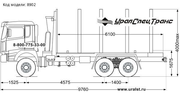 Сортиментовоз УСТ 5453 SHACMAN SX32586V385