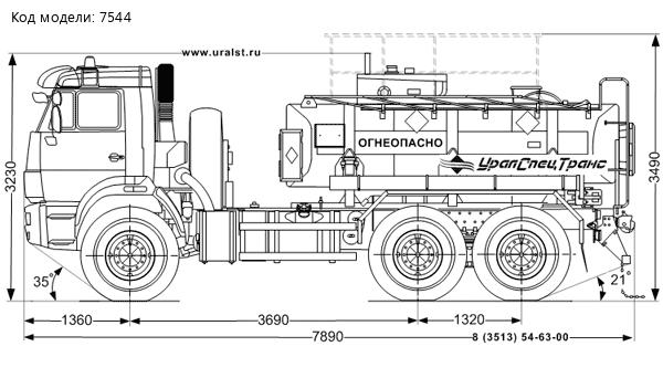 Автотопливозаправщик АТЗ-8 УСТ 5453 Камаз 43118-50