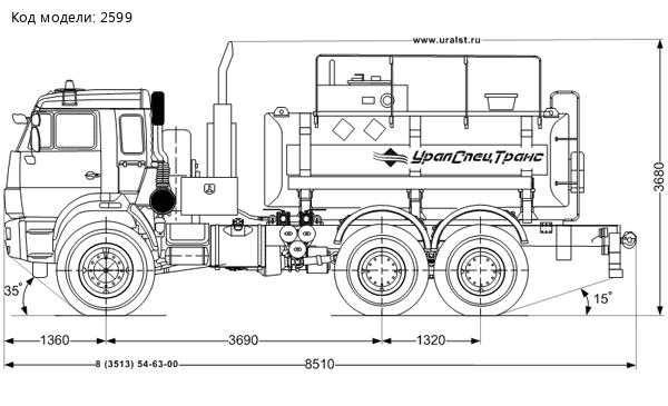 Автотопливозаправщик АТЗ-9Б УСТ-5453 Камаз 43118-3027-50, сп.м