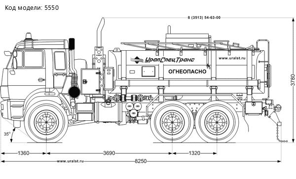 Автотопливозаправщик АТЗ-10 Камаз УСТ-5453