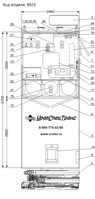 ПЛАНИРОВКА ГПА КАМАЗ 43118 С КМУ Palfinger PК 13.501 SLD1 (Палфингер)