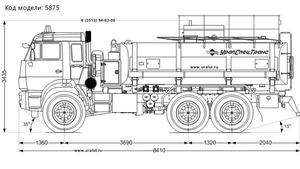 Автотопливозаправщик АТЗ-11 УСТ-54537 Камаз