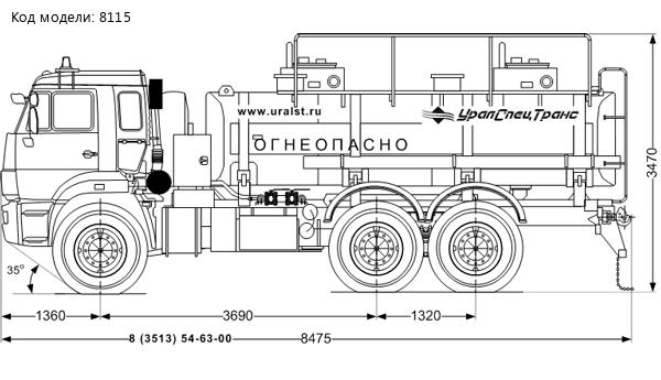 АТЗ-12-2Б УСТ-5453 на шасси Камаз 43118-50