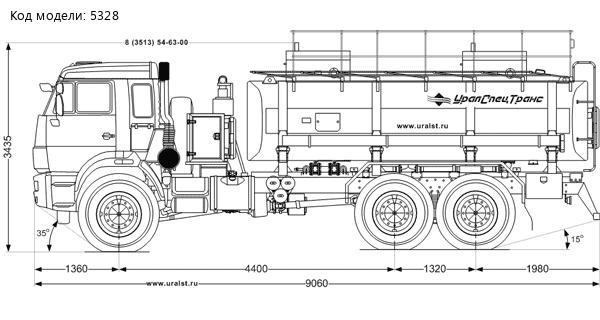 Автотопливозаправщик АТЗ-12-2Б на шасси Камаз 43118-46