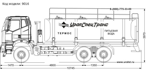 АЦПТ-18-3Н УСТ 5453 FAW 3250 (6х6) КБ 4800, насос, нерж/ЛКП