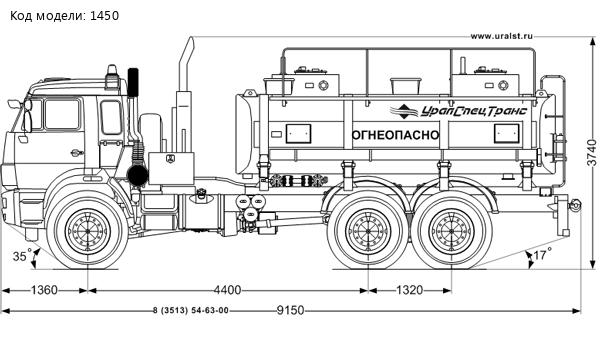 АТЗ-11-2Б УСТ-5453 на шасси Камаз 43118 (CUMMINS)