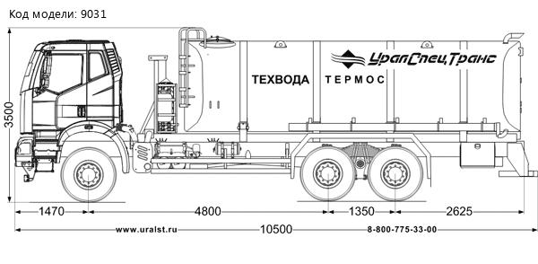 Автоцистерна АЦВ-19ТНО, УСТ 5453 FAW 3250 (6х6), КБ 4800